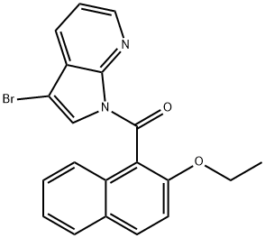 3-BROMO-1-(2-ETHOXY NAPHTHOYL)-7-AZAINDOLE Structure