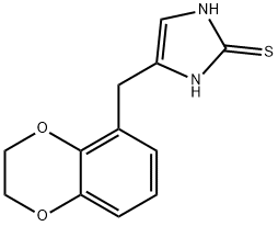 2H-Imidazole-2-thione,  4-[(2,3-dihydro-1,4-benzodioxin-5-yl)methyl]-1,3-dihydro- 구조식 이미지