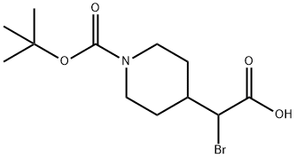 A-BROMO-1-[(1,1-DIMETHYLETHOXY)CARBONYL]-4-PIPERIDINEACETIC ACID Structure