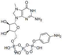gamma-(4-aminophenyl) 7-methylguanosine 5'-triphosphate Structure