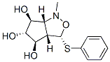 1H-Cyclopentcisoxazole-4,5,6-triol, hexahydro-1-methyl-3-(phenylthio)-, 3R-(3.alpha.,3a.beta.,4.beta.,5.alpha.,6.beta.,6a.beta.)- Structure