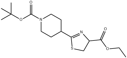 1-Boc-4-(4-ethoxycarbonyl-4,5-dihydrothiazol-2-yl)piperidine Structure