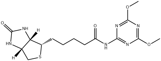 1H-Thieno[3,4-d]iMidazole-4-pentanaMide, N-(4,6-diMethoxy-1,3,5-triazin-2-yl)hexahydro-2-oxo-, (3aS,4S,6aR)- Structure