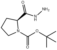 (S)-tert-Butyl 2-(hydrazinecarbonyl)pyrrolidine-1-carboxylate Structure