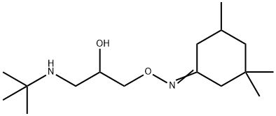 O-(2-hydroxy-3-(tert-butylamino)propyl)-3,3,5-trimethylcyclohexanone oxime Structure