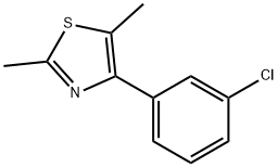 4-(3-Chlorophenyl)-2,5-diMethylthiazole Structure