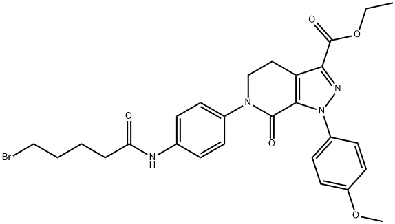 ethyl 6-(4-(5-broMopentanaMido)phenyl)-1-(4-Methoxyphenyl)-7-oxo-4,5,6,7-tetrahydro-1H-pyrazolo[3,4-c]pyridine-3-carboxylate Structure