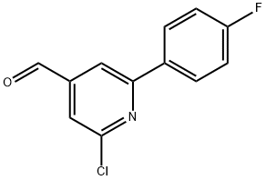 2-클로로-6-(4-플루오로페닐)피리딘-4-카르발데히드 구조식 이미지