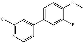 2-클로로-4-(3-플루오로-4-메톡시페닐)피리딘 구조식 이미지