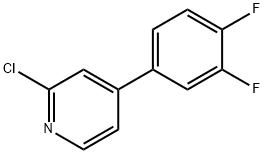 2-CHLORO-4-(3,4-DIFLUOROPHENYL)PYRIDINE Structure