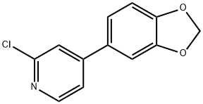 2-클로로-4-(1,3-벤조디옥솔-5-일)피리딘 구조식 이미지