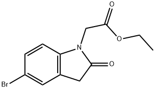 ethyl 2-(5-broMo-2-oxoindolin-1-yl)acetate Structure