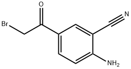 2-aMino-5-(2-broMoacetyl)benzonitrile Structure