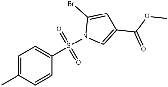 Methyl 5-bromo-1-[(4-methylphenyl)sulphonyl]-1H-pyrrole-3-carboxylate, Methyl 5-bromo-1-tosyl-1H-pyrrole-3-carboxylate Structure