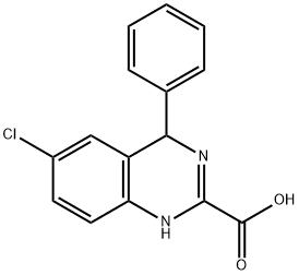6-CHLORO-4-PHENYL-3, 4-DIHYDROQUINAZOLINE-2-CARBOXYLIC ACID Structure