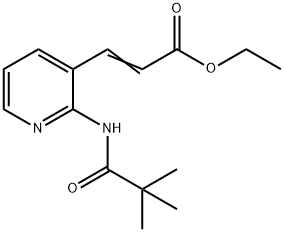 ETHYL 3-[(2-PIVALOYLAMINO)PYRIDINE-3-YL]ACRYLATE 구조식 이미지