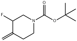 3-Fluoro-4-methylene-1-piperidinecarboxylic acid tert-butyl ester Structure
