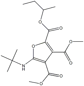 2,3,4-Furantricarboxylic  acid,  5-[(1,1-dimethylethyl)amino]-,  2-butyl  3,4-dimethyl  ester Structure