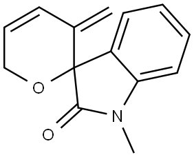 3',6'-DIHYDRO-1-METHYL-3'-METHYLENE-SPIRO[3H-INDOLE-3,2'-[2H]PYRAN]-2(1H)-ONE Structure