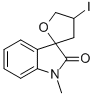 4,5-DIHYDRO-4-IODO-1'-METHYL-SPIRO[FURAN-2(3H),3'-[3H]INDOL]-2'(1'H)-ONE Structure