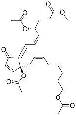 (4R,5Z,7E,12S,14Z)-4,12,20-Tris(acetyloxy)-9-oxo-5,7,10,14-prostatetren-1-oic acid methyl ester Structure