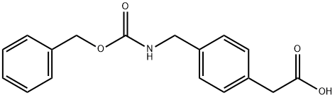 Benzeneacetic acid, 4-[[[(phenylMethoxy)carbonyl]aMino]Methyl]- Structure