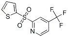 PYRIDINE, 2-(2-THIENYLSULFONYL)-4-(TRIFLUOROMETHYL)- Structure