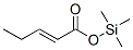 2-Pentenoic acid, trimethylsilyl ester Structure