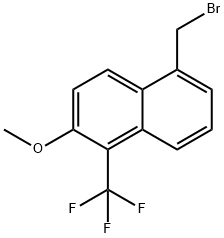 Naphthalene, 5-(bromomethyl)-2-methoxy-1-(trifluoromethyl)- Structure