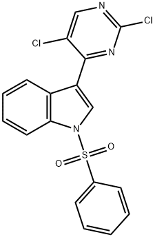 1-(benzenesulfonyl)-3-(2,5-dichloropyriMidin-4-yl)-1H-indole 구조식 이미지