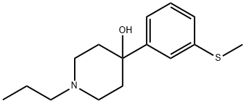 4-Hydroxy-4-(3-methylsulfanylphenyl)-1-propylpiperidine Structure