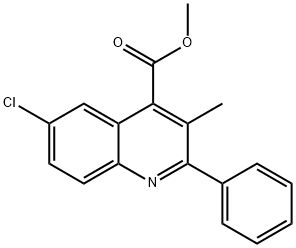methyl 6-chloro-3-methyl-2-phenyl-4-quinolinecarboxylate Structure