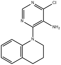 4-CHLORO-6-(3,4-DIHYDRO-1(2H)-QUINOLINYL)-5-PYRIMIDINAMINE Structure