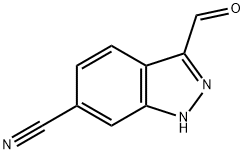 6-CYANO-(1H)INDAZOLE-3-CARBALDEHYDE Structure