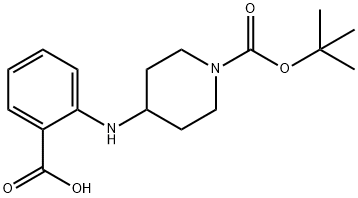 N-(1-BOC-피페리딘-4-YL)-2-아미노벤조산 구조식 이미지