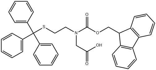 FMOC-N-[2-(TRITYLMERCAPTO)ETHYL]-GLYCINE Structure