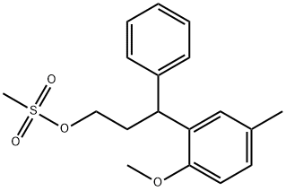 3-(2-Methoxy-5-methylphenyl)-3-phenylpropyl methanesulfonate Structure