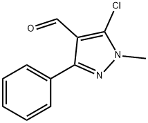 5-CHLORO-1-METHYL-3-PHENYL-1H-PYRAZOLE-4-CARBALDEHYDE 구조식 이미지