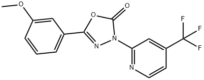 1,3,4-OXADIAZOL-2(3H)-ONE, 5-(3-METHOXYPHENYL)-3-[4-(TRIFLUOROMETHYL)-2-PYRIDINYL]- 구조식 이미지