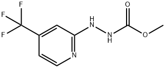 HYDRAZINECARBOXYLIC ACID, 2-[4-(TRIFLUOROMETHYL)-2-PYRIDINYL]-, METHYL ESTER 구조식 이미지