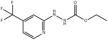 HYDRAZINECARBOXYLIC ACID, 2-[4-(TRIFLUOROMETHYL)-2-PYRIDINYL]-, ETHYL ESTER Structure