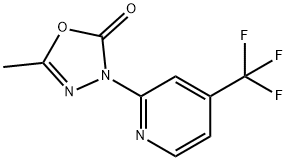 1,3,4-OXADIAZOL-2(3H)-ONE, 5-METHYL-3-[4-(TRIFLUOROMETHYL)-2-PYRIDINYL]- 구조식 이미지