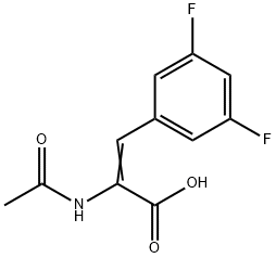 2-(Acetylamino)-3-(3,5-difluorophenyl)-2-propenoicacid 구조식 이미지