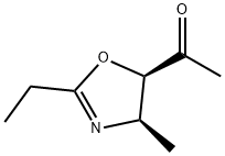 Ethanone, 1-(2-ethyl-4,5-dihydro-4-methyl-5-oxazolyl)-, cis- (9CI) Structure