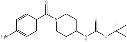 [1-(4-AMINO-BENZOYL)-PIPERIDIN-4-YL]-CARBAMIC ACID TERT-BUTYL ESTER Structure