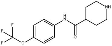 PIPERIDINE-4-CARBOXYLIC ACID (4-TRIFLUOROMETHOXY-PHENYL)-AMIDE Structure