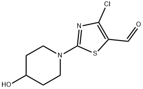 4-CHLORO-2-(1-PIPERIDIN-4-OL)-5-THIAZOLECARBOXALDEHYDE Structure