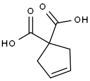 cyclopent-3-ene-1,1-dicarboxylic acid Structure