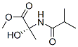 알라닌,2-히드록시-N-(2-메틸-1-옥소프로필)-,메틸에스테르 구조식 이미지