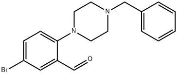 2-(4-BENZYL-1-PIPERAZINO)-5-BROMO-BENZALDEHYDE Structure